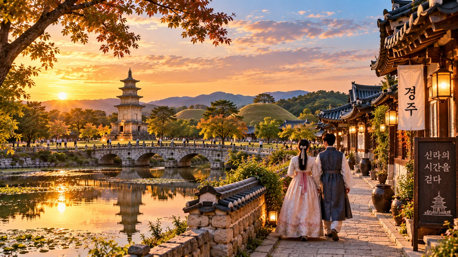 Historic scenery in Gyeongju, South Korea